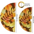 thumbnail image 3 of FMSHPON Autumn Fall Leaves Xmas Christmas Tree Skirt Stand Mat for Holiday Party Decoration Indoor Outdoor 48 inches, 3 of 6
