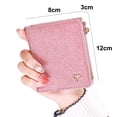 thumbnail image 2 of Women Glitter Sequins Purse Short Trifold Wallet Bling Card Holder Clutch,pink，G129438, 2 of 5