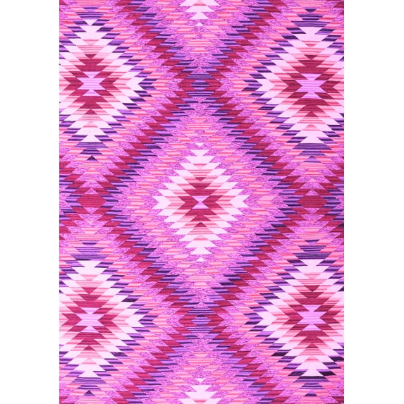 Ahgly Company Indoor Rectangle Southwestern Pink Country Area Rugs, 7' x 10'