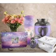 Purple Loving Angel Urns for Cremation Ashes Large Urn XL or Small Keepsake Urns for Adult Cremation Ashes & Urns for Human Ashes for Home or Burial Cremation Urns