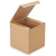 thumbnail image 1 of AwePackage Caja de regalo Kraft con rayas diplomáticas, 12 unidades, 4x4x2, 1 of 5