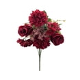 thumbnail image 5 of Artificial Flower Bouquet 13.39 Inch Silkly Fake Flowers with Roses Hydrangea Chrysanthemums Faux Floral Arrangement for Vase Home Wedding Party Decor, 5 of 6