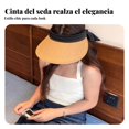 thumbnail image 4 of Abbraccia Sombrero de sol, parte superior abierta, ala ancha, lazo protector, tendencia de verano, 4 of 6