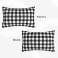 thumbnail image 2 of Balery Black White Plaid Bedding Queen Pillow Cases - Envelope Closure - Soft Brushed Microfiber Fabric - Shrinkage and Fade Resistant Pillow Cases-14"x20", 2 of 6