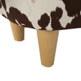 thumbnail image 4 of Bertha Milk Cow Patterned Velvet Ottoman, 4 of 7