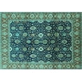 thumbnail image 1 of Ahgly Company Indoor Rectangle Oriental Turquoise Blue Industrial Area Rugs, 2' x 3', 1 of 4