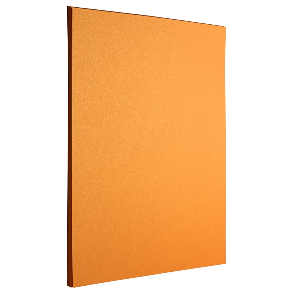 JAM Paper Metallic Paper, 8.5 x 11, 32lb Orange, 25 per Pack