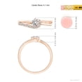 thumbnail image 4 of ANGARA Natural Solitaire Diamond Swirl Promise Ring in 14K Rose Gold for Women (Size-4.1mm| Color-I-J| Clarity-I1-I2) | April Birthstone, Anniversary, Jewelry Gift for Women | Natural Diamond Ring, 4 of 9