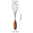thumbnail image 3 of Stainless Steel Wire Whisk for Cooking, Wooden Handle Kitchen Multi Function Non Stick Balloon Whisk Egg Beater for Blending Whisking Beating Frothing Stirring Batters, 3 of 8