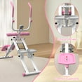 thumbnail image 5 of Ambifirner 2-in-1 Stair Stepper and Ab Machine - 300LB Capacity, Silent Rollers, Compact Home Gym Equipment for Core, Glutes and Legs Workout,Pink, 5 of 9