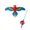 Blue, variant on Dynamic Kite with Fishing Line Reel - Outdoor Beach Angling Themed Flying Wing Kite with Rod and Line for Family Outdoor Activities