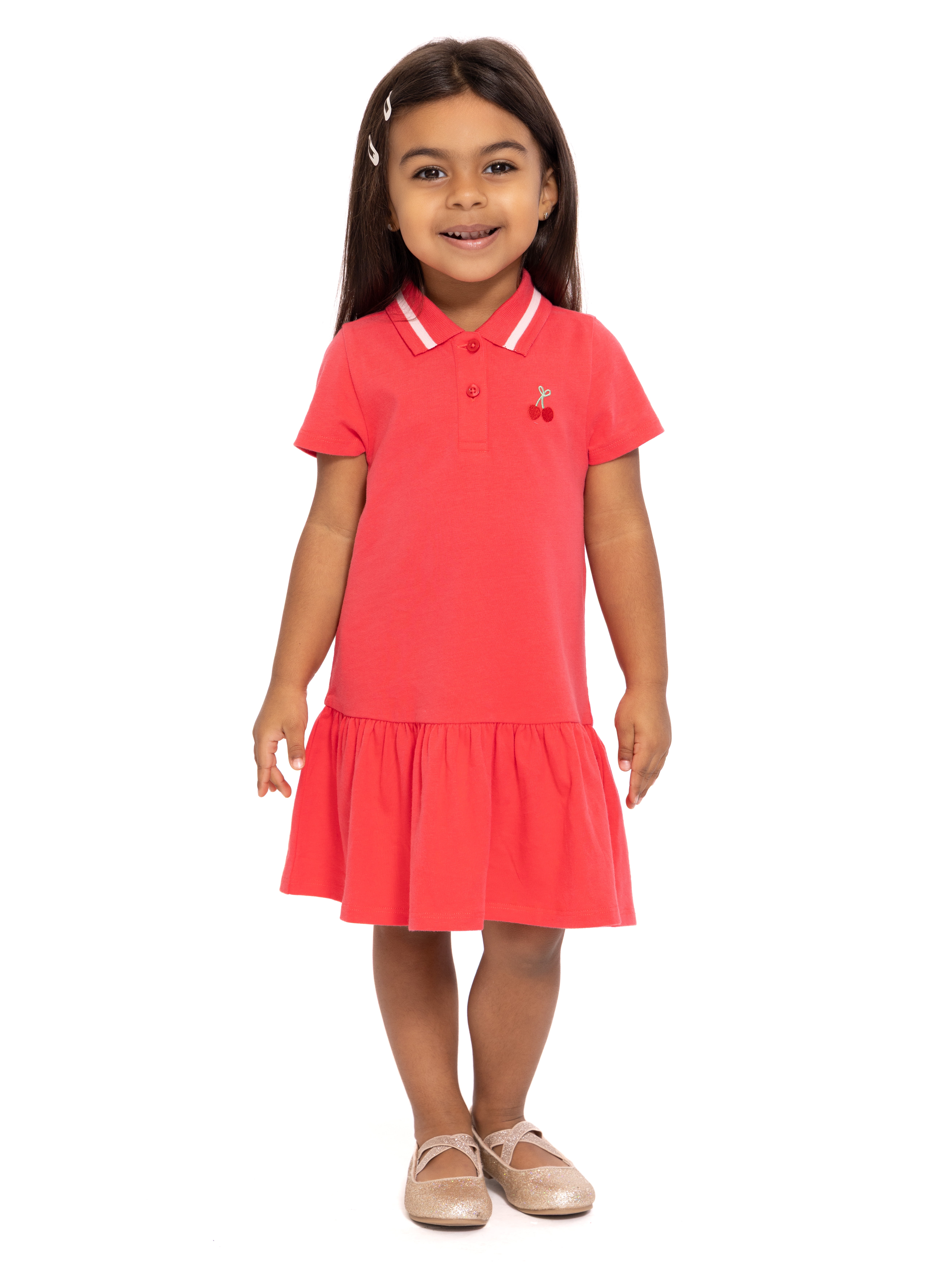 Wonder Nation Toddler Girls Collared Athletic Dress, Sizes 12M-5T