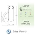 thumbnail image 3 of Kira Home Sol 10" Set of 2 Modern Wall Sconce with Frosted Cylinder Glass Shade, Linear Gold Wall Light, Cool Brass, 3 of 10