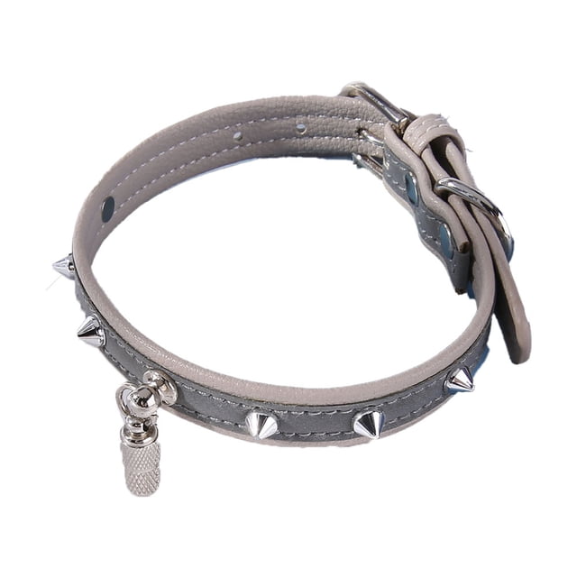 Collar de cuero con tachuelas para gatos de razas pequeñas, medianas y grandes, el mejor regalo, collar con remaches para mascotas