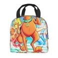 thumbnail image 3 of Lsque Scooby-Doo Print Insulated Lunch Bag with Thick Aluminum Foil Lunch Tote Bag with Front Pocket for Men and Women, Ideal for Work, School, Picnics, and Travel, 3 of 8