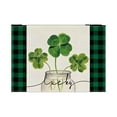 thumbnail image 1 of Boreal Craft Plate Mat Set 4 Linen Print Placemats Festive Heat Table Mats For Holiday Parties & Spring Celebrations For Dining Room & Family Gatherings!, 1 of 4
