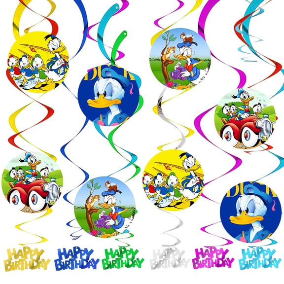 Party Decorations Cartoons Duck Hanging Decor Honeycomb Swirls Lanterns Pompoms Supplies Fans