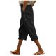 thumbnail image 1 of Pantalones capri de verano con cintura elástica y botones laterales para mujer: color liso, estilo informal/deportivo con elasticidad, 1 of 5