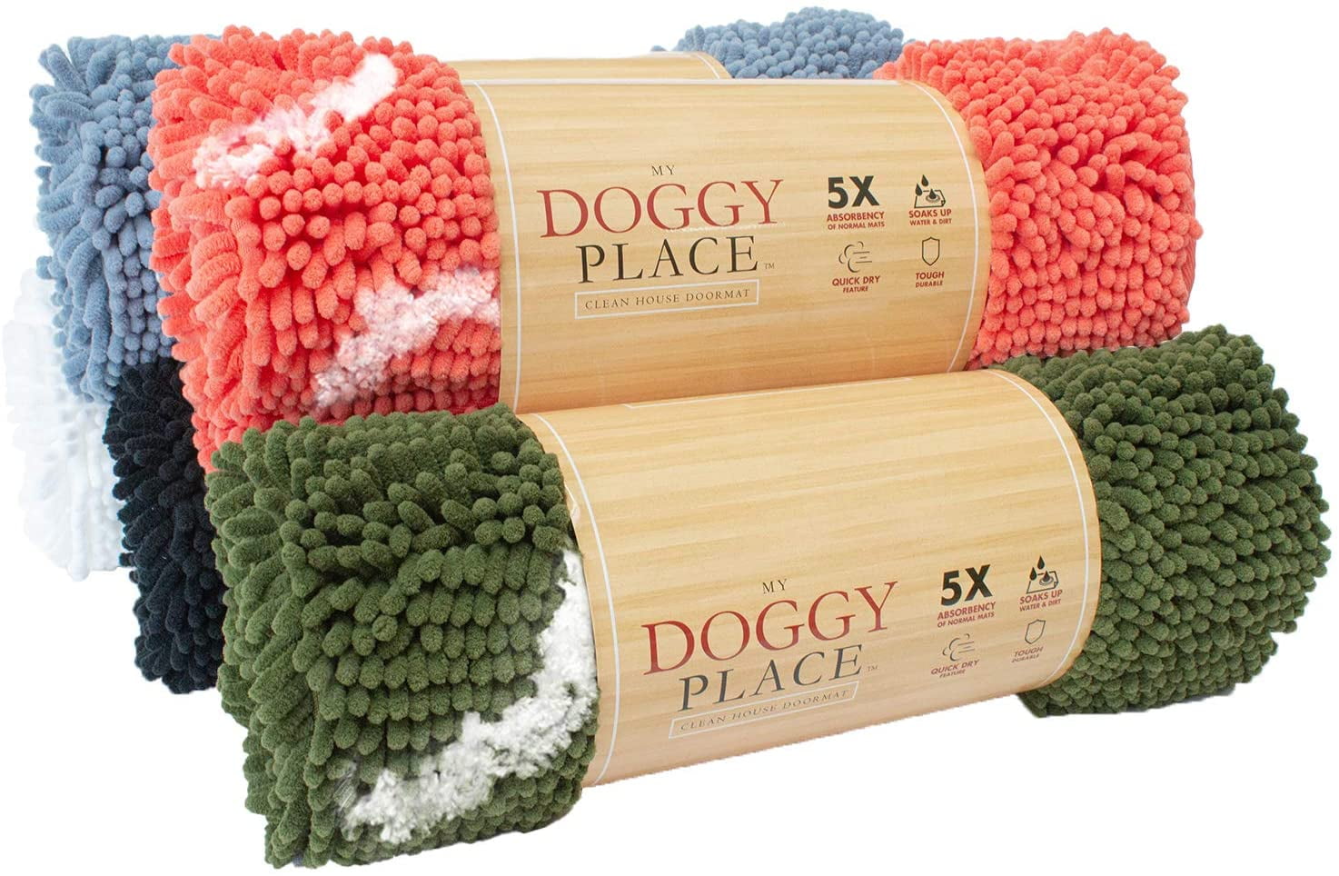 My Doggy Place Ultra Absorbent Microfiber Dog Door Mat, Durable