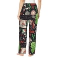 thumbnail image 3 of Pajama Pants Women, Stamp Pattern Grape Sweatpants Soft Sleep Lounge Pants, Casual PJ Bottoms Pants with Pockets, 3 of 5