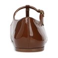 thumbnail image 5 of Franco Sarto Women's Marylee T-Strap Flat Tan Patent 9.5M, 5 of 6