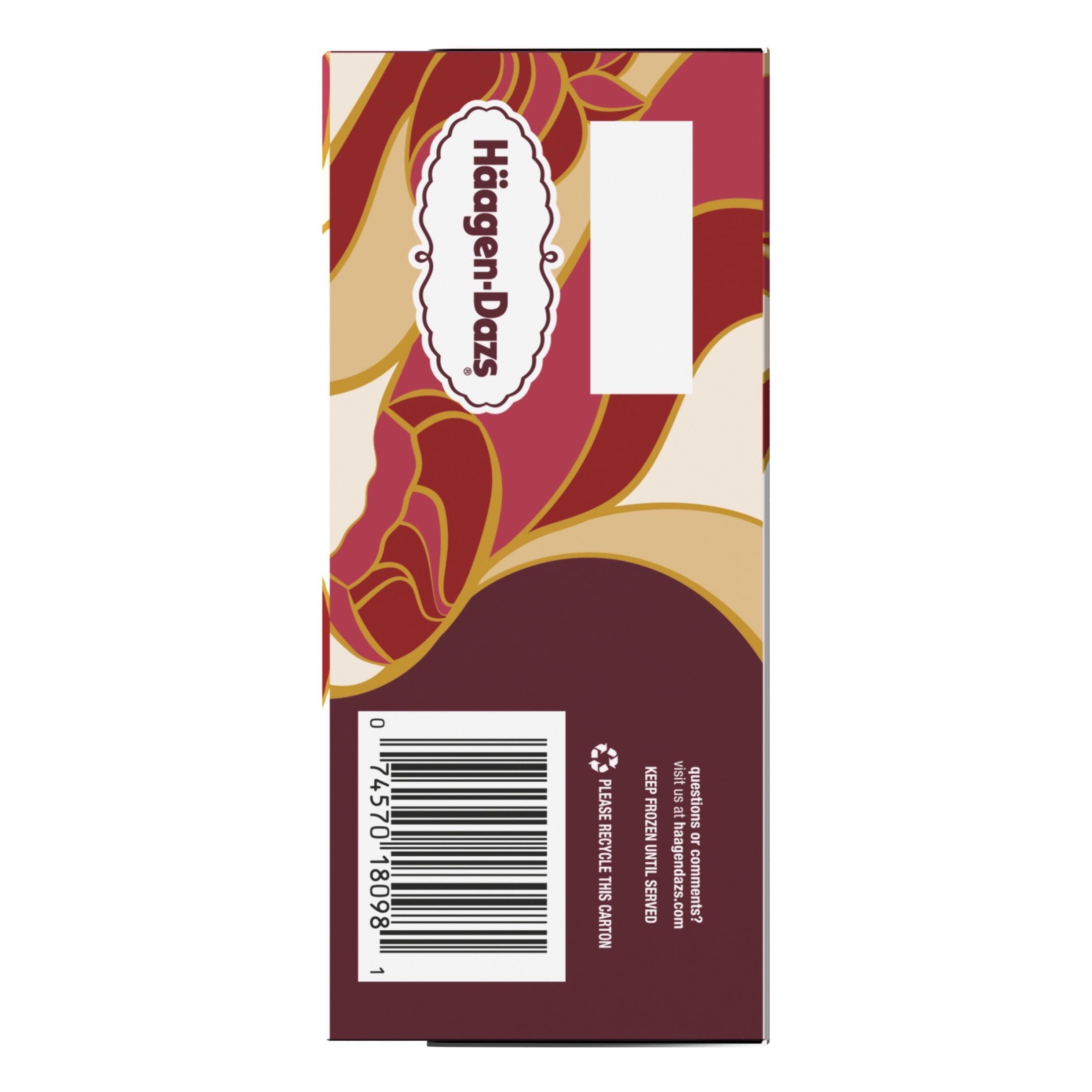 Haagen Dazs Strawberry Butter Cookie Ice Cream Cone Dessert, 4 Count Package