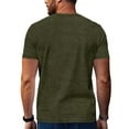 thumbnail image 5 of SSAAVKUY Mens Henley Shirt Quick Dry Tech 3 Button Slim Fit Quick Dry Gym Tshirt Short Sleeve Lightweight Casual T Basic Tee Army Green L, 5 of 9