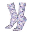 thumbnail image 5 of KLL white Skull crystal flower Print Womens Crew Socks Athletic Middle Tube Long Socks Novelty Socks Gifts For Men, 5 of 7