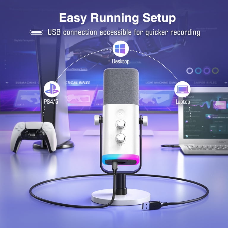 FIFINE AM8 XLR USB Dynamic Microphone for Computer PC PS5, Gaming