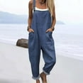 thumbnail image 5 of NMMUED Baggy Overalls for Women Bib Overalls Women Wide Leg Overalls for Women Wide Leg Jumpsuits for Women One Piece Jumpsuits for Women, Navy 3XL, 5 of 6