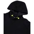 thumbnail image 3 of X RAY JEANS Mens XRAY Sport Pullover Hoodie, Black/Neon Green, M, 3 of 5