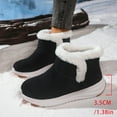thumbnail image 7 of Mid Calf Platform Winter Snow Boots for Women Fashion Casual Thermal Fleece Lined Fuzzy Ankle Booties for Cold Weather Black Size 6.5, 7 of 7