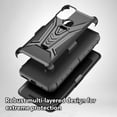 thumbnail image 2 of Cass Creations Case Compatible for Motorola Moto G Pure / Moto G Power (2022), Holster Belt Clip Case Combo with Kickstand Shockproof Phone Cover - Black, 2 of 5