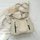 thumbnail image 4 of Bolso Tote de Piel Suave de Gran Capacidad para Mujer | Bolso Multiusos para El Día a Día y Bandolera | 30,5 X 23,4 X 10,9 Cm | Caqui, Blanco, Verde, 4 of 6