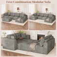 thumbnail image 6 of ChVans 140" U-Shaped Sectional Sofa with Convertible Left/Right Ottoman, Boneless Sofa with Oversized Chaise & Layered Cushion, Upholstered Couches for Living Room Bedroom, No Assembly, 6 of 9