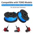 thumbnail image 3 of 6Pcs Spools Compatible For Toro 51484 51486 51487 20V / 24V Grass Trimmer Nylon Rope Spools, 88524, 3 of 5
