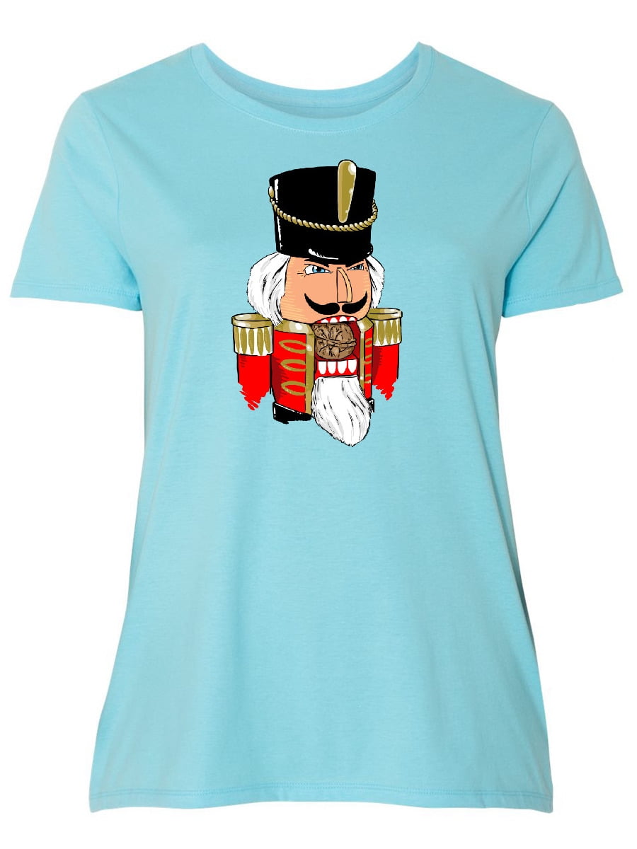 INKtastic Christmas Nutcracker in Red Women's Plus Size TShirt