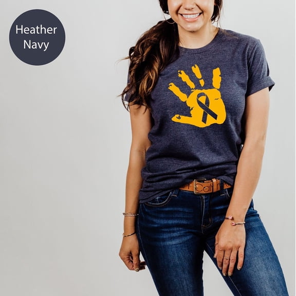 Childhood Cancer Support Shirt: Gold Ribbon Pediatric Cancer Survivor All Size S-5Xl