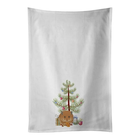 

Teddy Bear Hamster Merry Christmas White Kitchen Towel Set of 2 19 in x 28 in