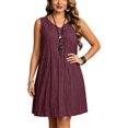 thumbnail image 3 of ZHOGXU Summer Casual Womens Dresses Sleeveless V Neck Loose Fit Dresses Fancy,Vacation, 3 of 9