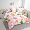 thumbnail image 3 of Manfei Merry Christmas 7-Piece Bedding Comforter Set,Happy Christmas King Bedding Sets,Festival Xmas Ultra Soft Bed Sheets,Lightweight Cartoon Room Decor,Reversible, 3 of 8