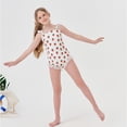 thumbnail image 5 of ‌LYMAYTER‌ Teen Swimwear One-Piece Swimsuit Girls' Cute Strawberry Beachwear Sun Protection Ruffled Design, 5 of 8