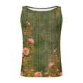 thumbnail image 4 of Womens Loose Fit Casual Flowy Tank Tops Crew Neck Trendy Textured Sleeveless Summer Tops, 4 of 5