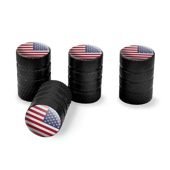 Reversed USA American Flag Red White Blue Military Tire Rim Wheel Aluminum Valve Stem Caps