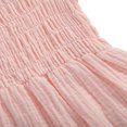 thumbnail image 4 of Baby Girls Summer Romper with Hair Band Solid Color Sling Shoulder Tie Outfit, 4 of 8