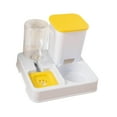 thumbnail image 1 of Alimentador automático de gatos doble tazón anti supervivencia removible 2 en 1 alimentador y dispensador de agua para viajes de cachorros pequeños amarillo, 1 of 10