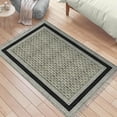 thumbnail image 5 of Casavani Cotton Handblock Printed Black Rug Square Area Rug for Living Room Dining Room Bedroom 10x10 feet, 5 of 5