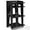 Black, variant on Pemberly Row Modern Wood Turntable Stand with Shelves in Mahogany