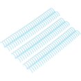 thumbnail image 4 of 10 Pcs Loose Leaf Binding Spine 30 Holes 22mm Inner Diameter Wear Resistant Plastic Binding Rings Transparent Blue, 4 of 5