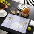 thumbnail image 3 of Easter Bunny Placemats Set of 4, Watercolor Butterfly Cute Rabbit Flowers Purple Placemats for Dining Table, Place Mats for Kitchen Tabletop, Waterproof Wipeable Dining Table Mats Set, 3 of 9